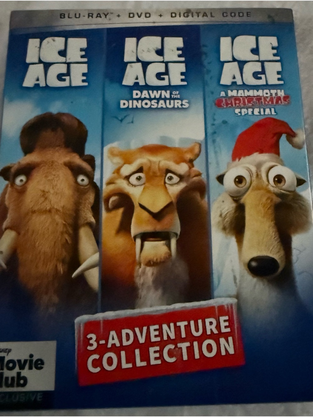 Ice Age 3-Adventure Collection Blu-ray DVD Disney Movie Club Exclusive